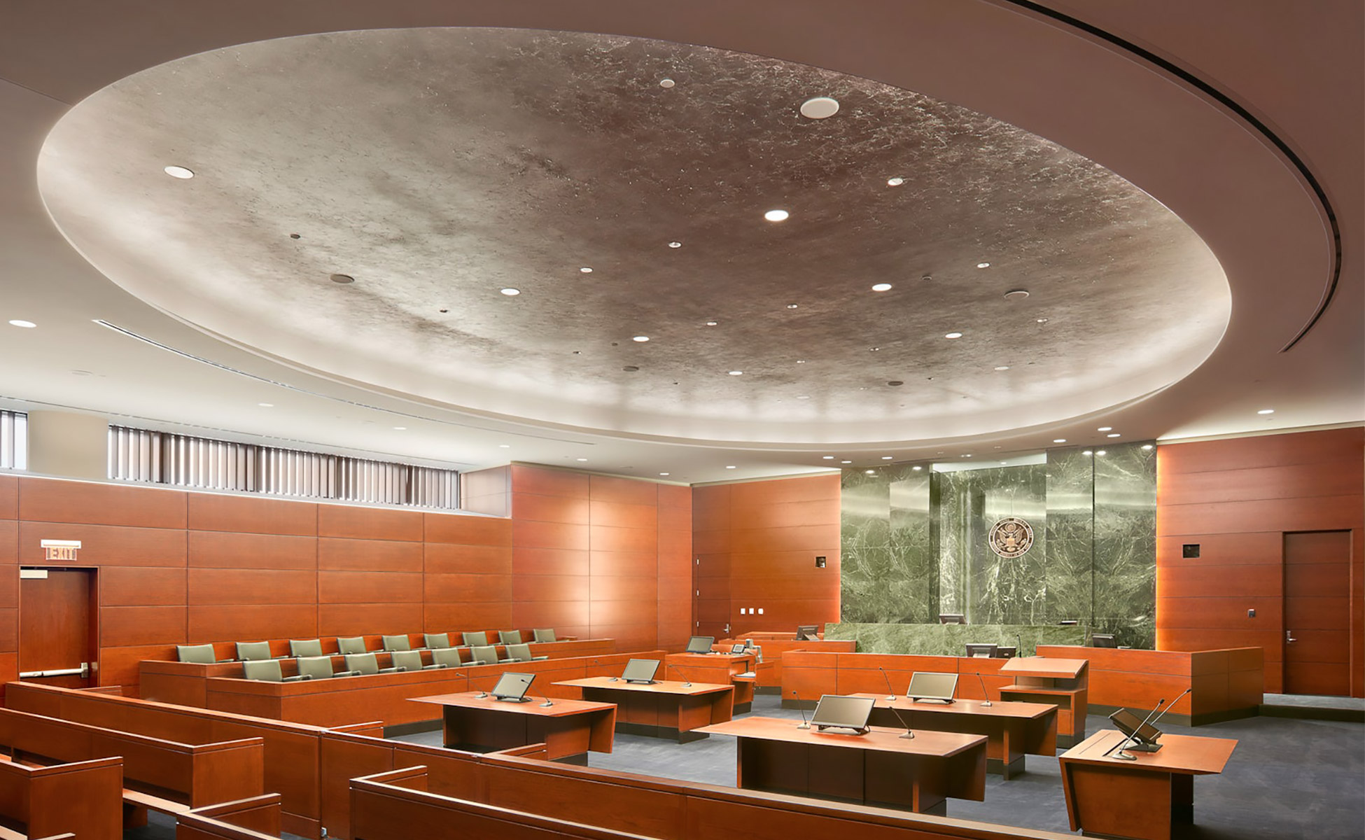 Western District of NY courtroom in Buffalo.