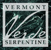 Vermont Verde Antique Serpentine dark green marble-like building stone Logo