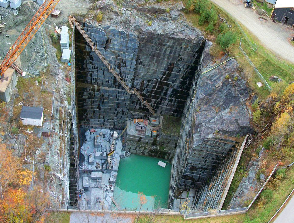 Vermont Verde Antique® Serpentine quarry helicopter view